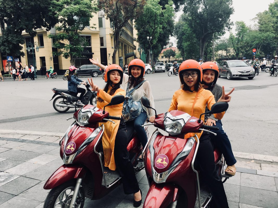 Motorbike City Tours – Hanoi Food and Sights Scooter Tours Led by Women  – Hanoi Vespa Tours – Motorbike Tours Hanoi – Hanoi Jeep Tours – Hanoi Bicycle Tours