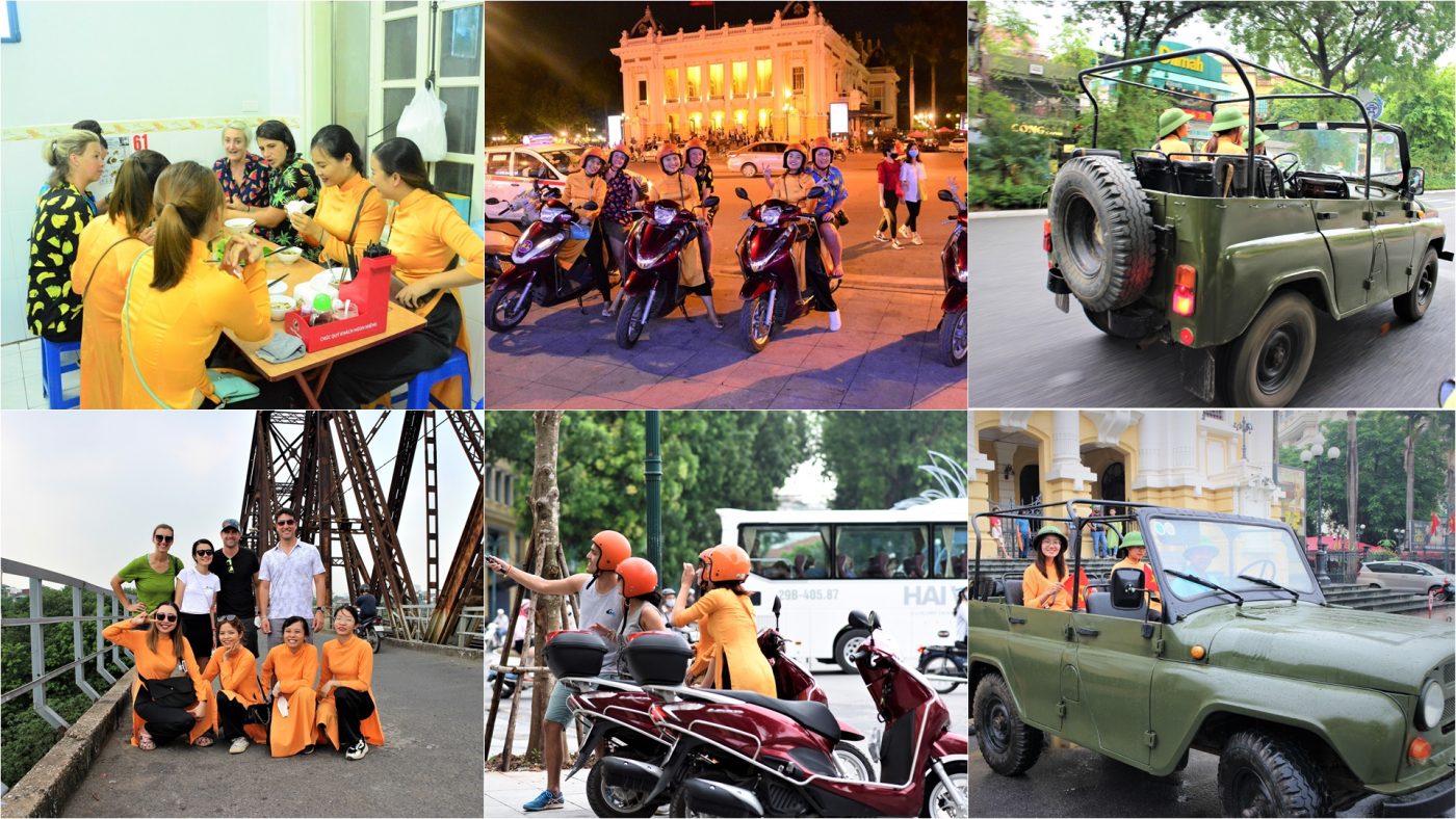 Motorbike City Tours – Hanoi Food and Sights Scooter Tours Led by Women  – Hanoi Vespa Tours – Motorbike Tours Hanoi – Hanoi Jeep Tours – Hanoi Bicycle Tours